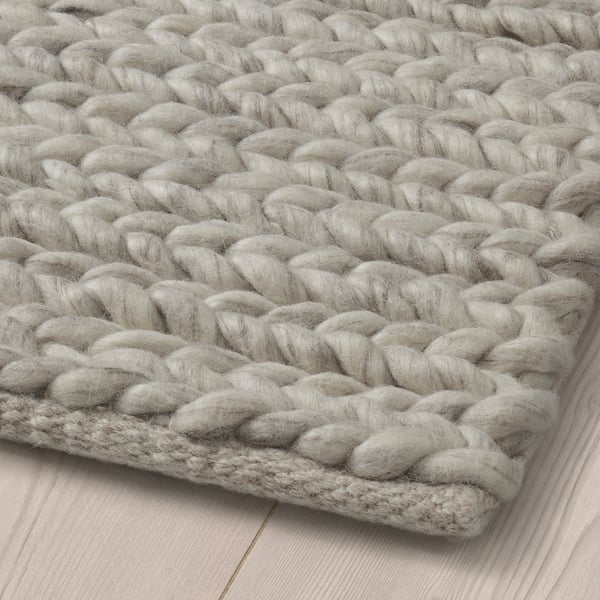 IKEA HJORTSVANG Rug Handmade/off-white 5 ' 3 "x7 ' 7 "