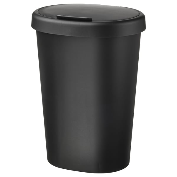 IKEA HÖLASS Bin with lid black 2 gallon