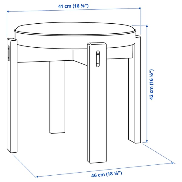 IKEA HOLMSJÖ Stool Beech/Jonsbyn Black