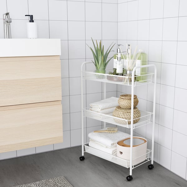IKEA HORNAVAN Cart White 10 1/4x18 7/8x30 3/8 "