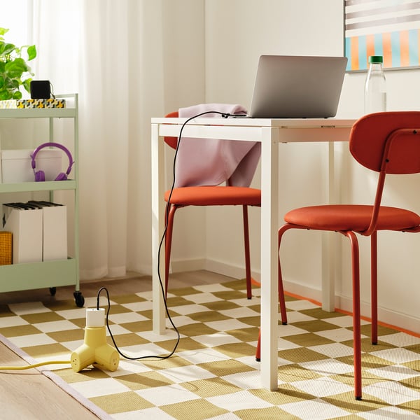 IKEA HORNFELS Extension Cord Yellow 5 ' 11 "