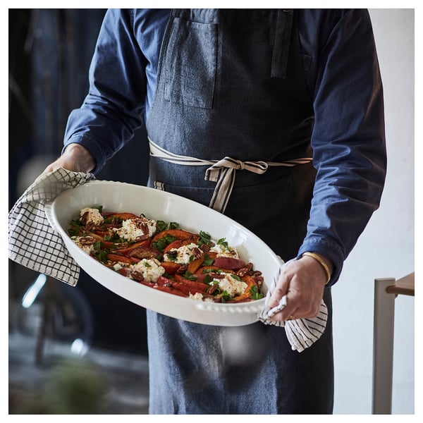 IKEA HÖSTAGILLE Baking Dish Off-white 21x12 "