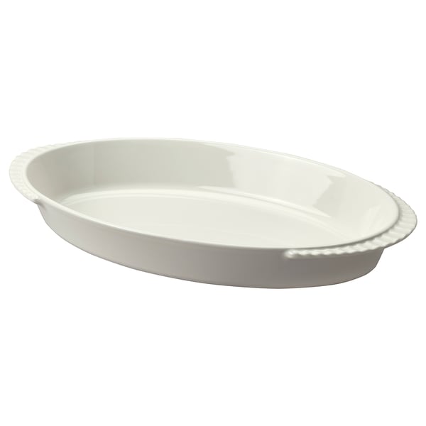 IKEA HÖSTAGILLE Baking dish off-white 21x12 "