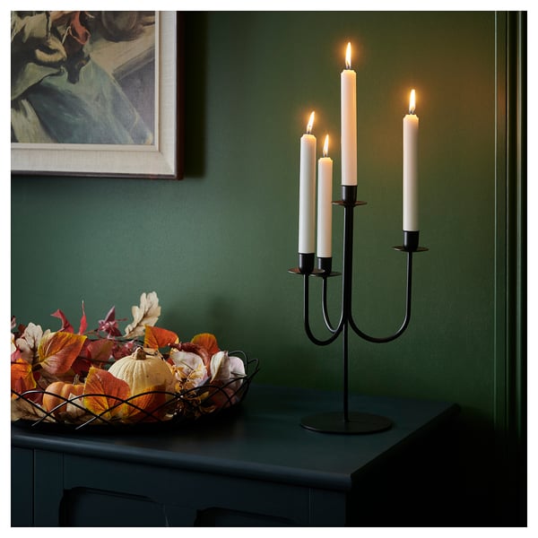 IKEA HÖSTAGILLE Candelabra Black 15 "