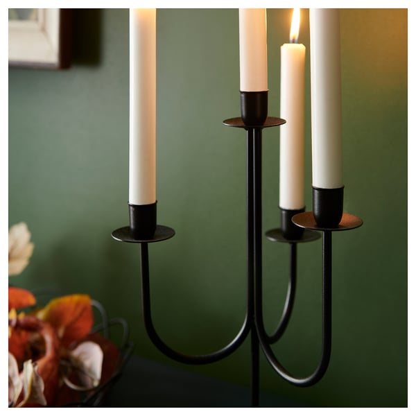 IKEA HÖSTAGILLE Candelabra Black 15 "