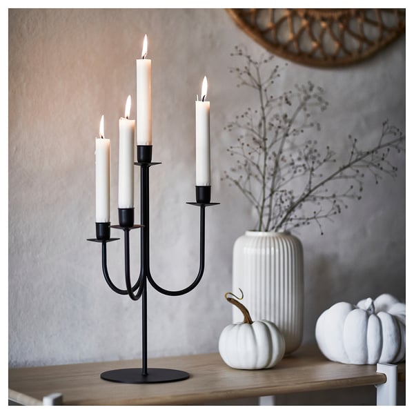 IKEA HÖSTAGILLE Candelabra Black 15 "