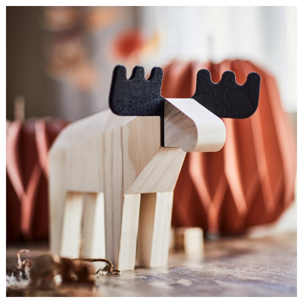 IKEA HÖSTAGILLE Decoration Moose Pine/black 7 "