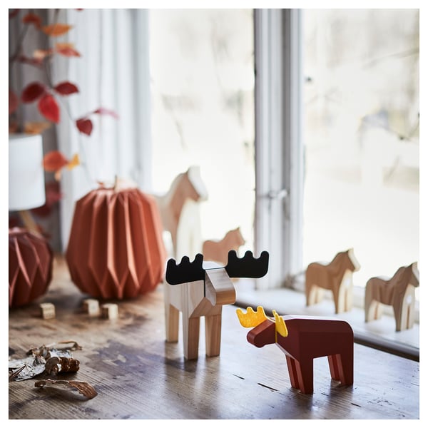IKEA HÖSTAGILLE Decoration Moose Pine/black 7 "
