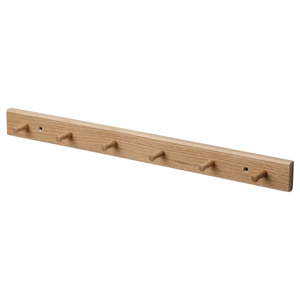 IKEA HÖVOLM Rack with 6 knobs oak