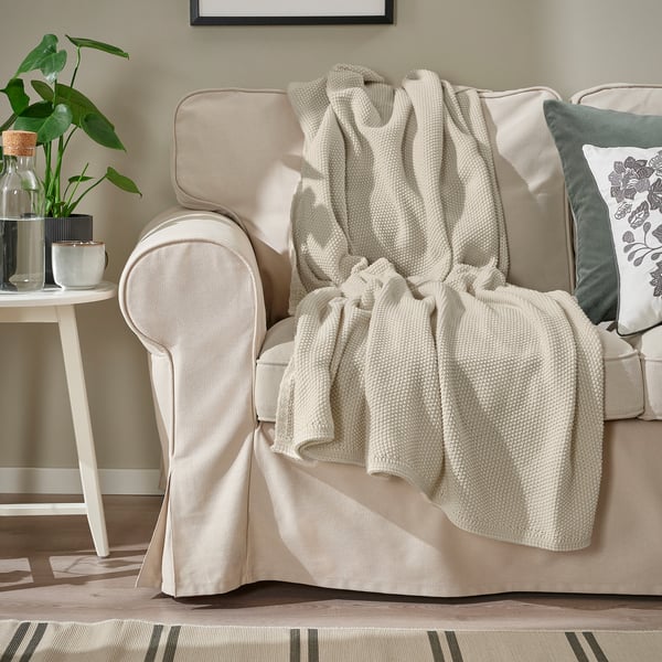IKEA HUMLEMOTT Throw Off-white 51x67 "