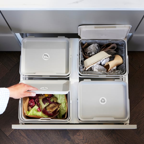 IKEA HUSBONDE 12-piece Sticker Set Trash & Recycling
