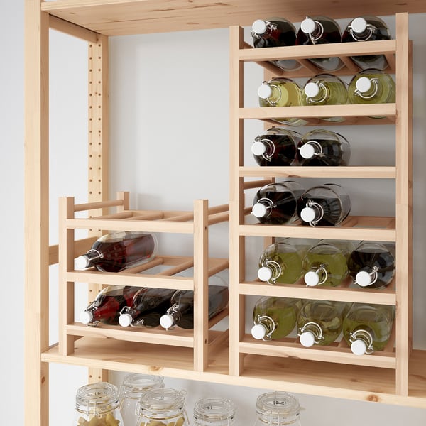 IKEA HUTTEN 9-bottle Wine Rack Solid Wood