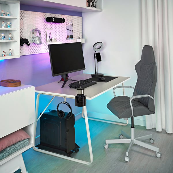 IKEA HUVUDSPELARE Gaming Desk Beige 55 1/8x31 1/2 "