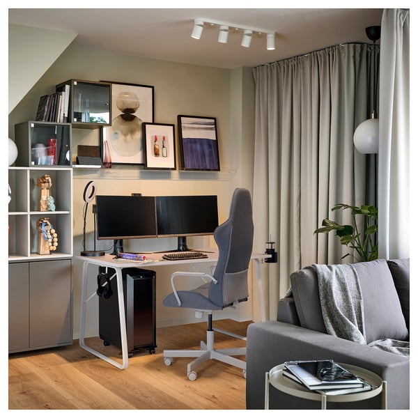 IKEA HUVUDSPELARE Gaming Desk Beige 55 1/8x31 1/2 "