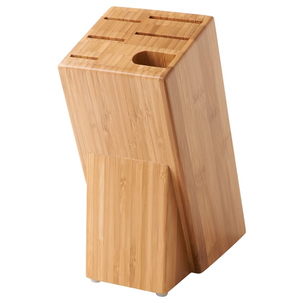 IKEA HYVLA Knife block bamboo