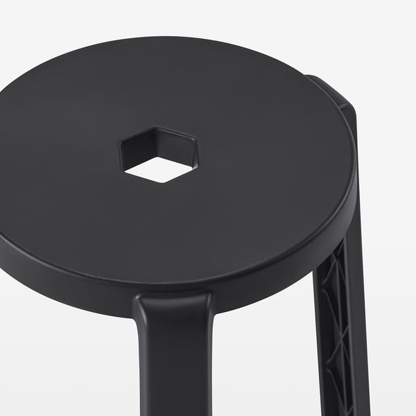 IKEA IBBARBO Stool Dark Gray
