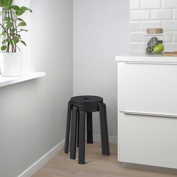 IKEA IBBARBO Stool Dark Gray