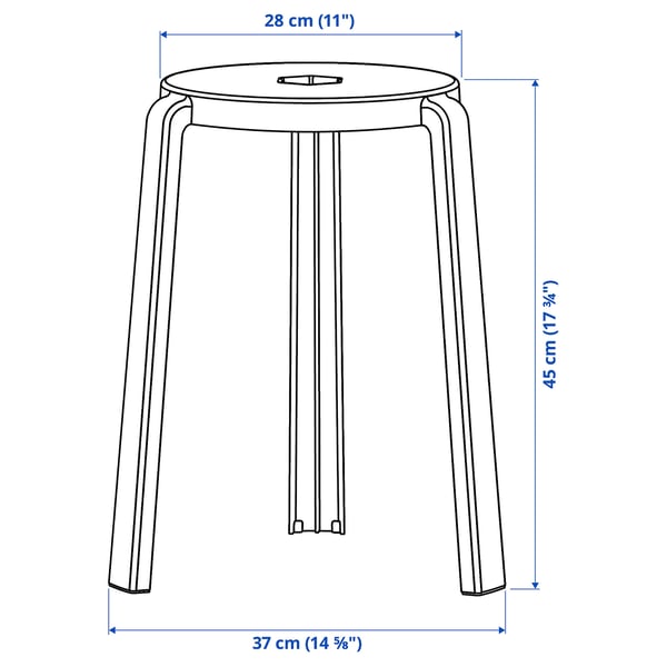 IKEA IBBARBO Stool Dark Gray