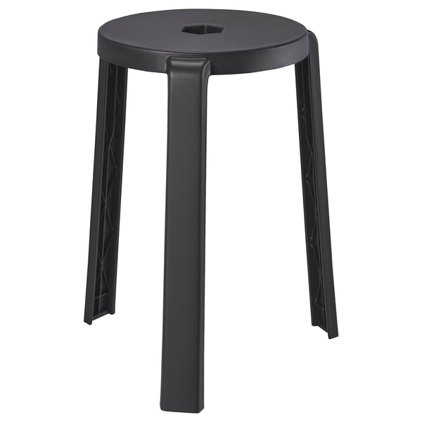 IKEA IBBARBO Stool dark gray
