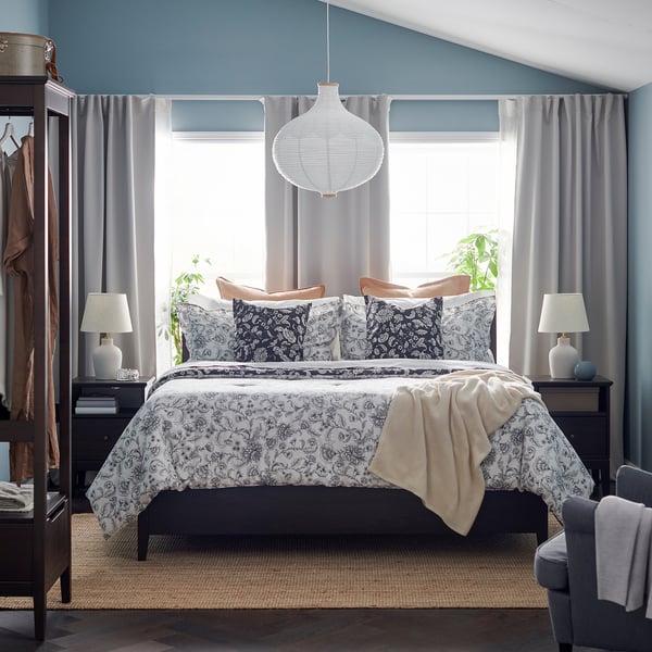 IKEA IDALINNEA Comforter Set White/gray Full/Queen