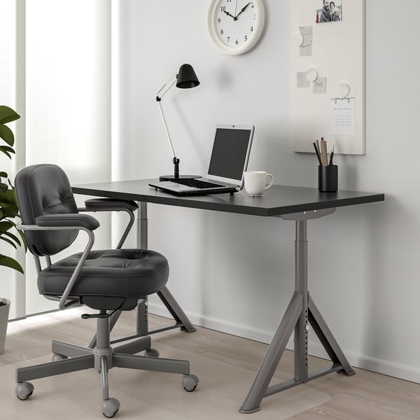 IKEA IDÅSEN Desk Black/dark Gray 47 1/4x27 1/2 "