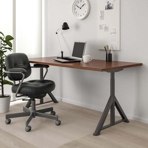 IKEA IDÅSEN Desk Brown/dark Gray 63x31 1/2 "