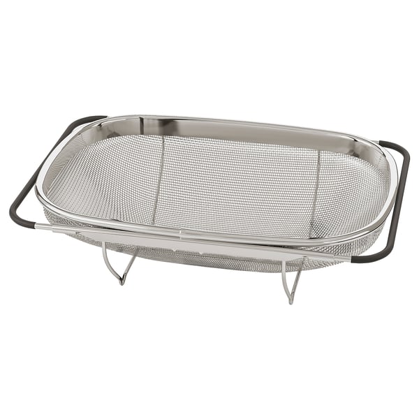 IKEA IDEALISK Colander stainless steel/black 13x9 "