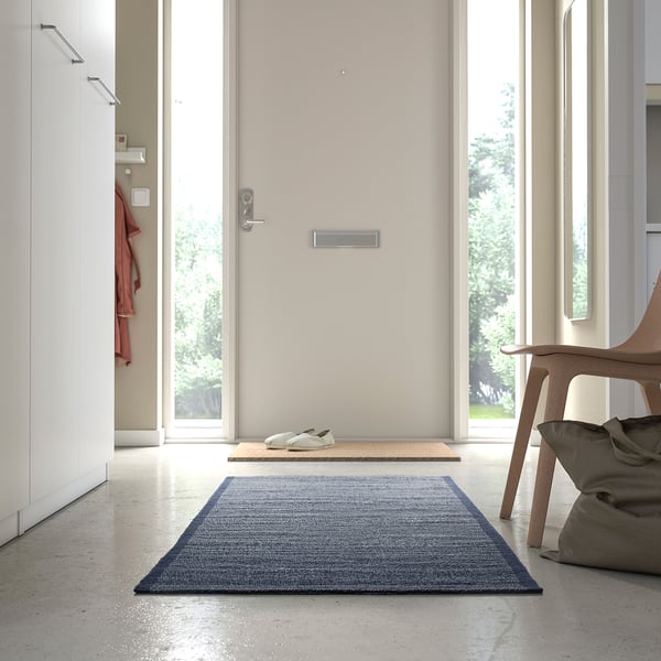 IKEA IDROTTSPLATS Rug Flatwoven Blue 2 ' 7 "x6 ' 7 "