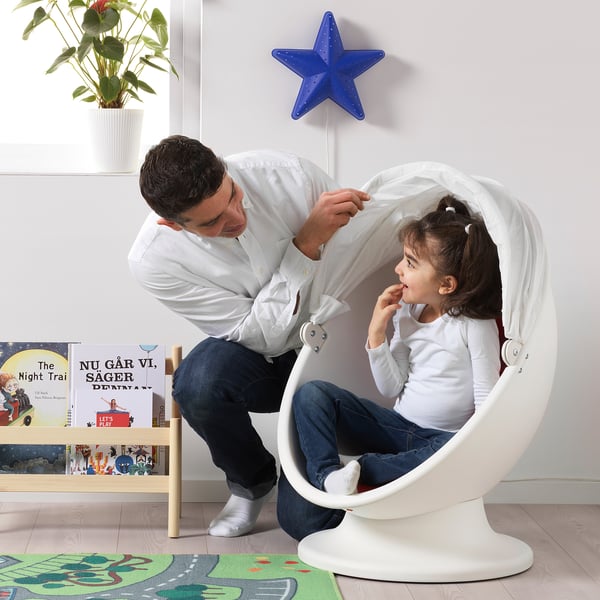 IKEA IKEA PS LÖMSK Swivel Armchair White/red