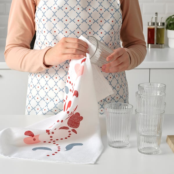 IKEA INAMARIA Dish Towel Floral Pattern 18x22 "