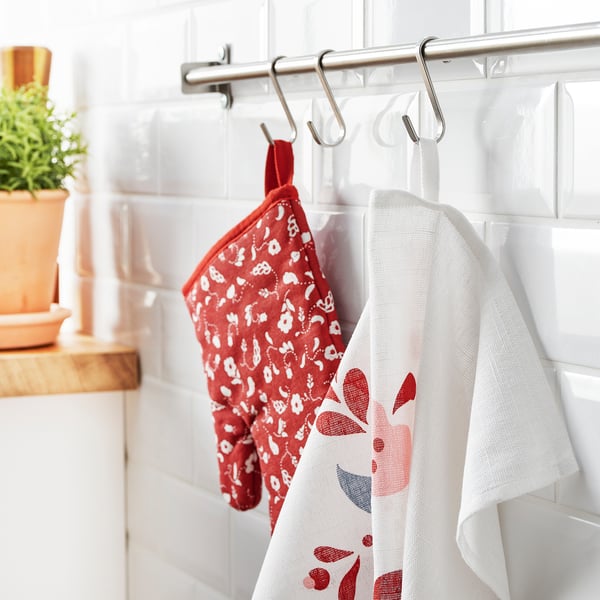 IKEA INAMARIA Dish Towel Floral Pattern 18x22 "
