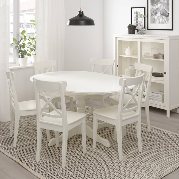 IKEA INGATORP Extendable Table White 43 1/4/61 "