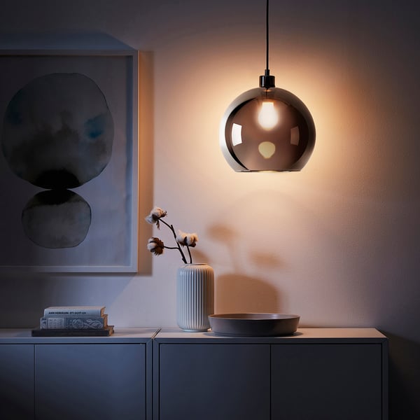 IKEA JAKOBSBYN Pendant Lamp Shade Silver Color 12 "