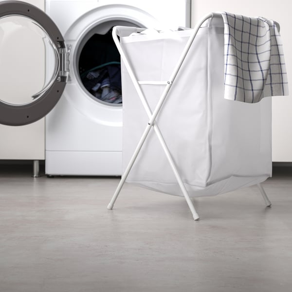 IKEA JÄLL Laundry Bag With Stand White 13 Gallon