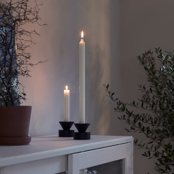 IKEA JUBLA Unscented Candle White 13 ¾ "