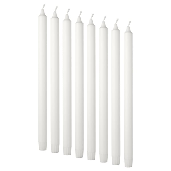 IKEA JUBLA Unscented candle white 13 ¾ "