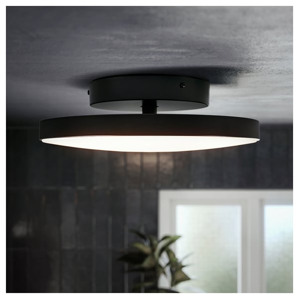 IKEA KABOMBA LED Ceiling Lamp Matte/black 14 "