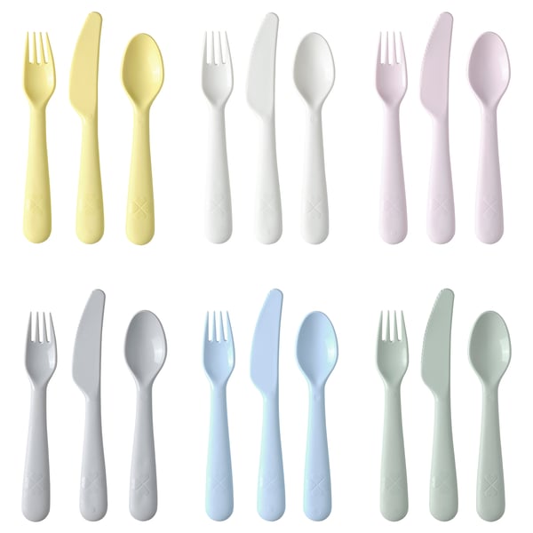 IKEA KALAS 18-piece flatware set mixed colors