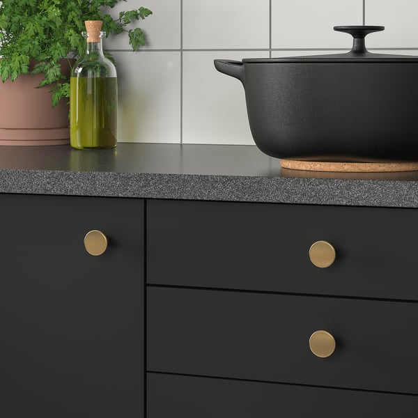 IKEA KALERUM Knob Brass Color 1 3/16 "