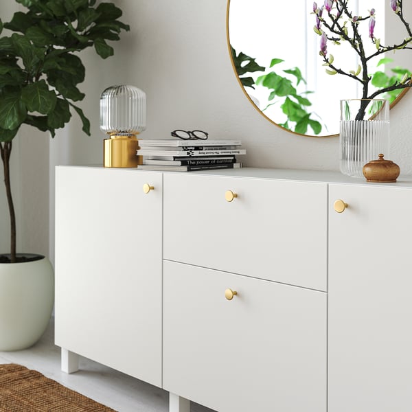 IKEA KALERUM Knob Brass Color 1 3/16 "
