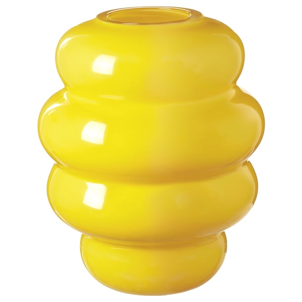 IKEA KÄLLARHALS Vase yellow 8 ¾ "