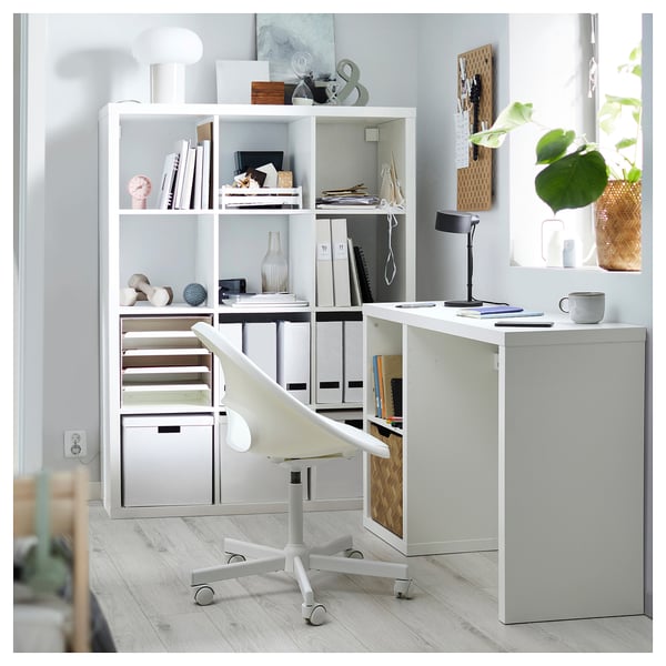 IKEA KALLAX / LOBERGET Desk And Chair White