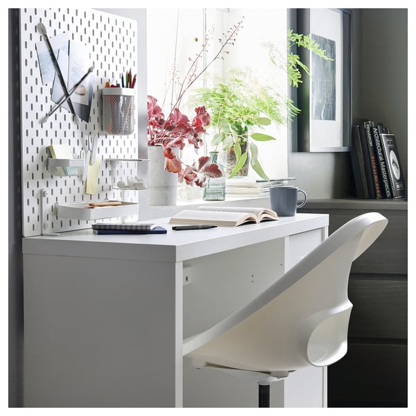 IKEA KALLAX / LOBERGET Desk And Chair White