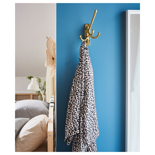 IKEA KÄMPIG 3-arm Swivel Hook Brass Color