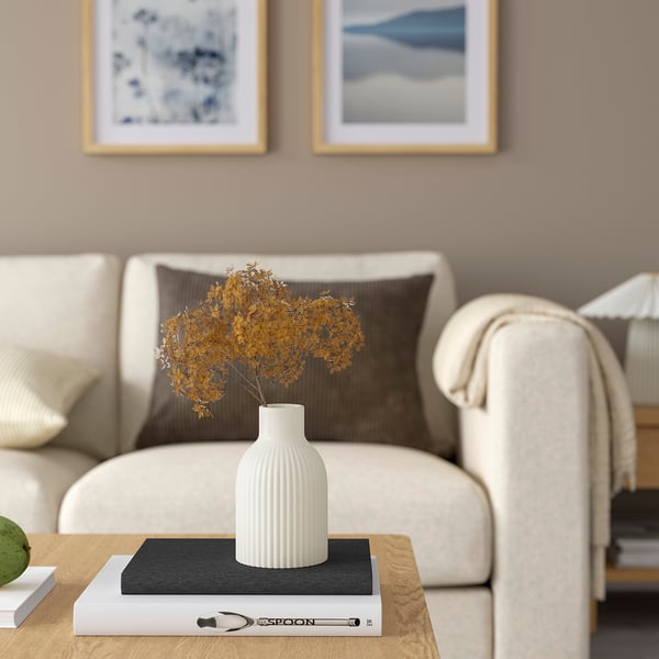 IKEA KAPKASTANJ Vase Off-white 5 ¾ "