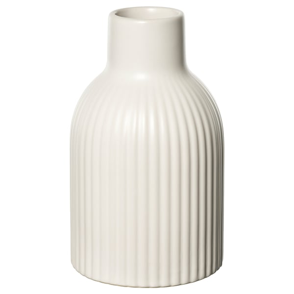 IKEA KAPKASTANJ Vase off-white 5 ¾ "