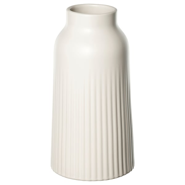 IKEA KAPKASTANJ Vase off-white 9 "