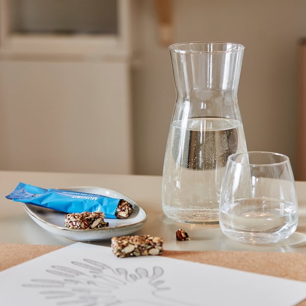 IKEA KARAFF Carafe Clear Glass 34 Oz