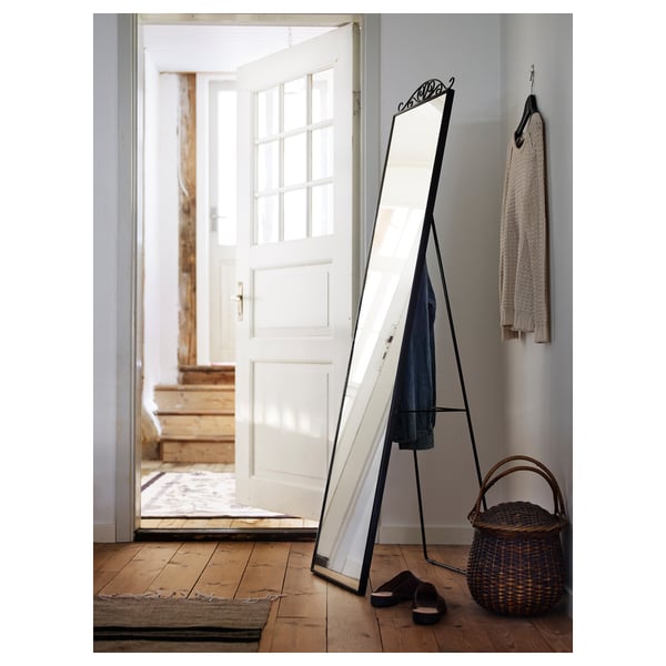 IKEA KARMSUND Floor Mirror Black 15 3/4x65 3/4 "