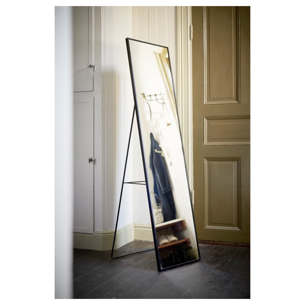IKEA KARMSUND Floor Mirror Black 15 3/4x65 3/4 "